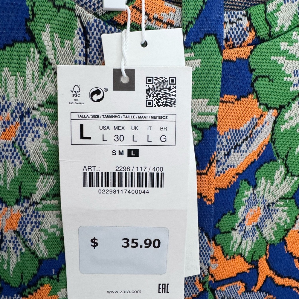 Zara Multicolor Floral Knit Dress - Picture 2 of 4